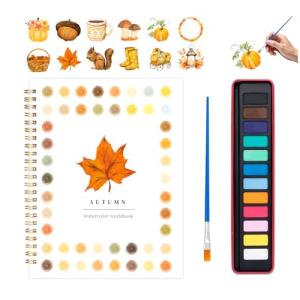 Kivzex Beginner Watercolor Workbook and Painting Kit