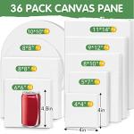 36 Pack Various Size Blank Canvas Boards