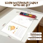 Kivzex Beginner Watercolor Workbook and Painting Kit
