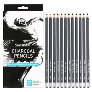 Sunshilor Charcoal Pencils Set for Drawing