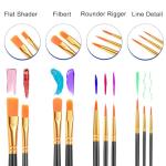 ESRICH 24-Piece Acrylic Paint Brush Set