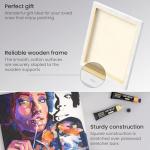 ARTEZA 12x12 inch Blank Stretched Canvas, 8-Pack