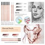 KALOUR 22-Piece Charcoal Drawing Set
