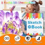 9" x 12" Spiral Bound Sketchbook with 50 Sheets