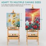 Adjustable Wood H-Frame Easel with Storage Drawer