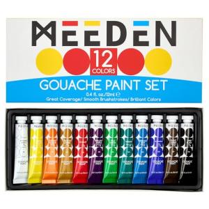 MEEDEN 12-Color Gouache Paint Tube Set