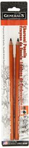 General Pencil Charcoal Pencils 4B 2-Pack