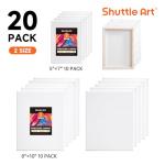20-Piece Stretched Canvas Multi-Pack for Painting