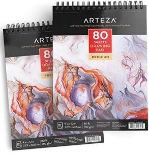 ARTEZA 9x12 Artist Sketch Pad - 2 Pack