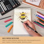 U.S. Art Supply 5.5"x8.5" Spiral Sketch Book 2-Pack