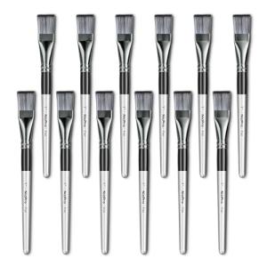 Nicpro 12-Pack Flat Paint Brushes for Artists