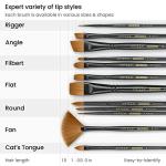 ARTEZA 12-Piece Premium Synthetic Paint Brush Set