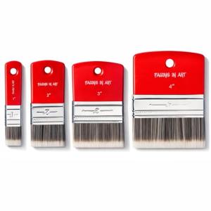 4 PCS Flat Paddle Paint Brush Set