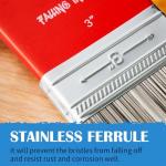 4 PCS Flat Paddle Paint Brush Set