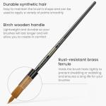 ARTEZA 12-Piece Premium Synthetic Paint Brush Set