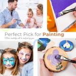 Nicpro 12-Pack Flat Paint Brushes for Artists