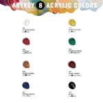 Artkey Acrylic Paint Set - 8 Vibrant Colors