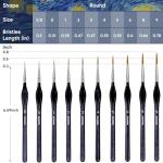 10PC Mini Paint Brush Set for Fine Detailing