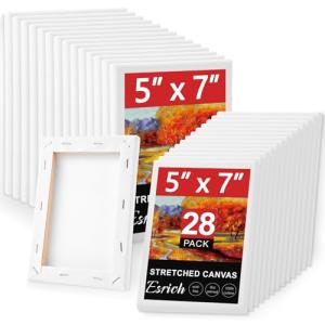 ESRICH 5x7 Stretched Canvas Pack of 28