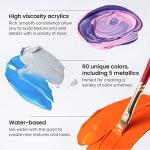 Arteza Acrylic Paint Set with 60 Vibrant Colors