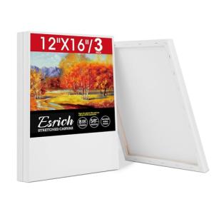 12x16 Inch Blank Canvas Pack for Painting