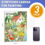 12x16 Inch Blank Canvas Pack for Painting