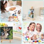4-Pack 9 Inch Wooden Tripod Easels for Kids