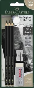 Faber-Castell Pitt Graphite Pencils Set - Matte Black