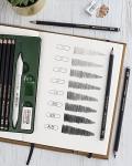 Faber-Castell Pitt Graphite Pencils Set - Matte Black