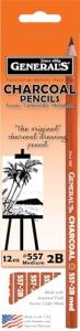 Charcoal Pencils 2B Tip - 12 Pack