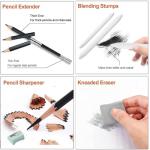 24-Piece Graphite and Charcoal Pencil Set