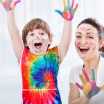 Kids Waterproof Art Smocks with Pockets - Rainbow