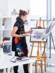 Colorful Waterproof Artist Apron Set with Pockets