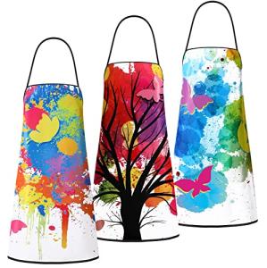 Colorful Waterproof Painting Apron for Adults - 3 Pack