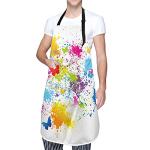 Colorful Butterfly Artist Apron with Adjustable Neck