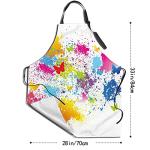 Colorful Butterfly Artist Apron with Adjustable Neck