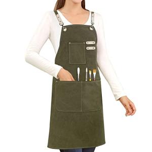 Adjustable Waterproof Art Apron with 3 Pockets