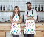 Abstract Paint Splashes Apron for Artists and Chefs