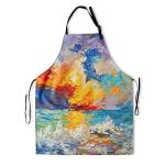 Colorful Rainbow Oil Paint Apron with Pocket