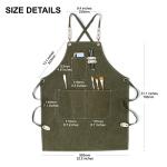 Adjustable Waterproof Art Apron with 3 Pockets