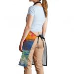 Colorful Rainbow Oil Paint Apron with Pocket