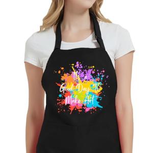 Jpayxese Art Apron with Pockets for Artists