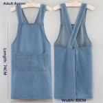 Lightweight Denim Cross Back Apron with Pocket