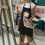 Jpayxese Art Apron with Pockets for Artists