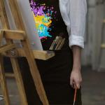 Jpayxese Art Apron with Pockets for Artists