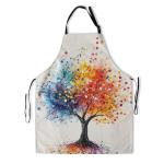 Colorful Oil Painting Apron with 2 Pockets