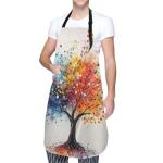 Colorful Oil Painting Apron with 2 Pockets