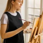 Waterproof Cleaning and Art Smock Apron - Black