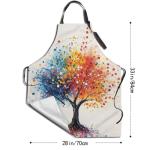 Colorful Oil Painting Apron with 2 Pockets