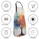 Colorful Oil Painting Apron with 2 Pockets